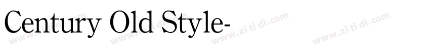 Century Old Style字体转换